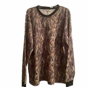 **RealTree Men's True Timber Base Layer Thermal Shirt Brown Size XL NWT